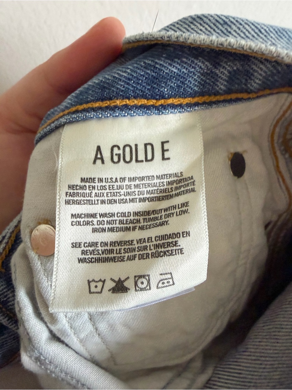 AGOLDE Lightwash Blue Denim Designer Straight Leg Pinch Waist Jeans size 27 - Picture 7 of 8